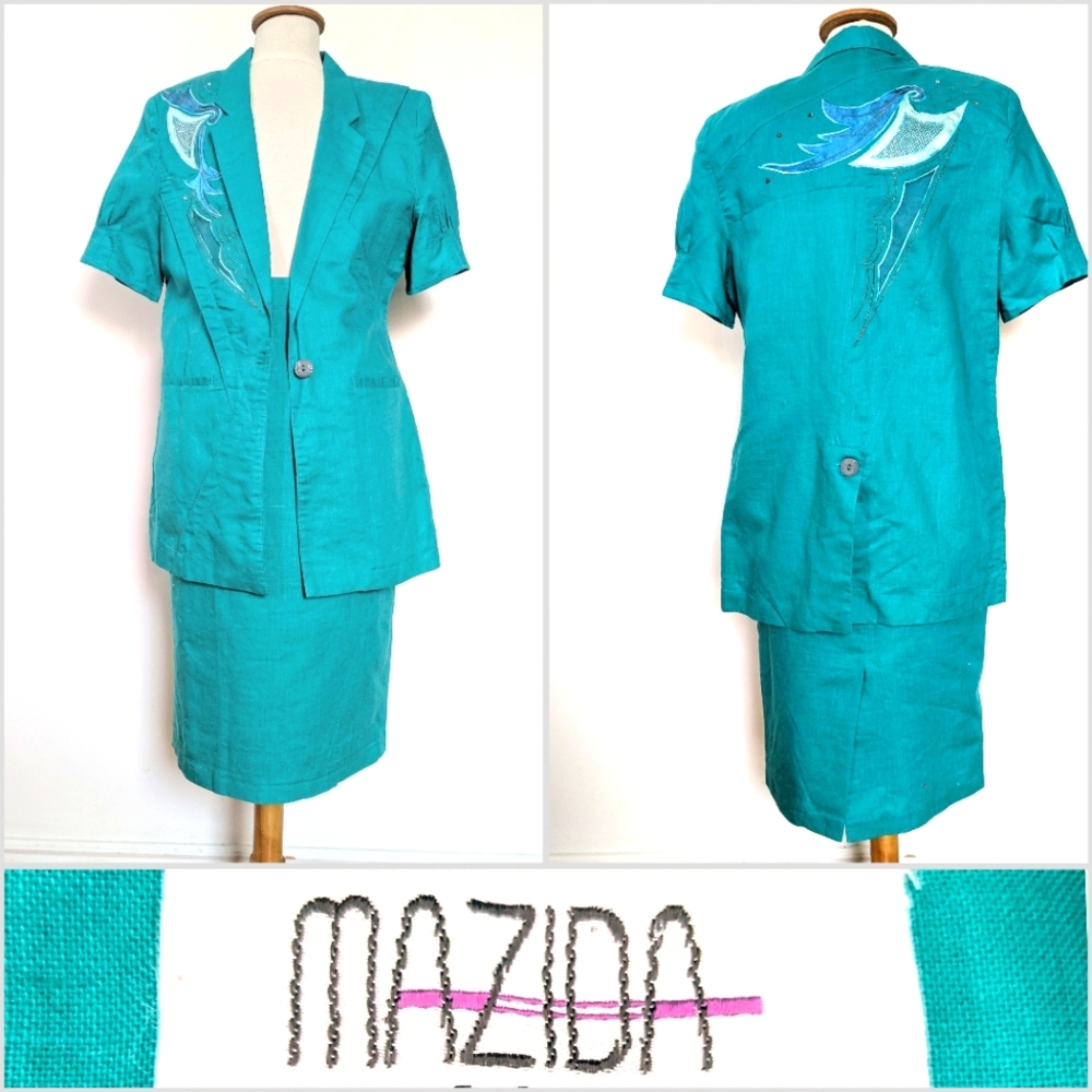 80s Mazida Green 2-piece Suit